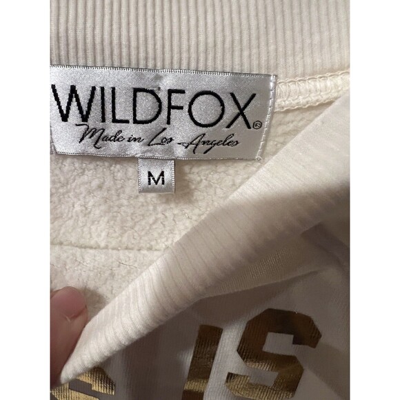 Wildfox Sweatshirt Womens Medium Less Is A Snore Butter Sweater Casual USA New - Picture 6 of 9